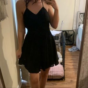 Black mini dress